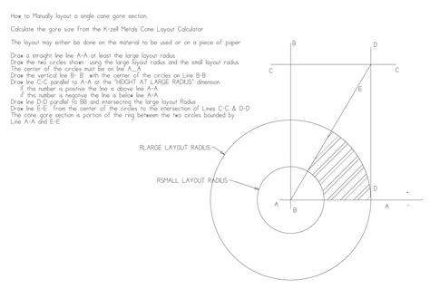 how to layout a sheet metal cone|free cone layout calculator.